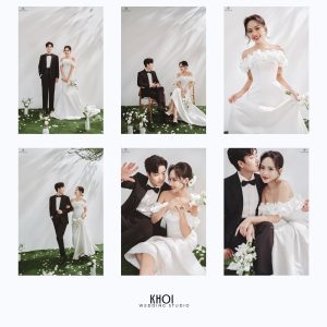 Bộ ảnh cưới phong cách Hàn Quốc nhẹ nhàng và sang trọng của cặp đôi tại studio.