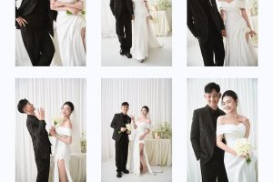 Bộ ảnh cưới phong cách Hàn Quốc sang trọng và lãng mạn của cặp đôi tại studio.