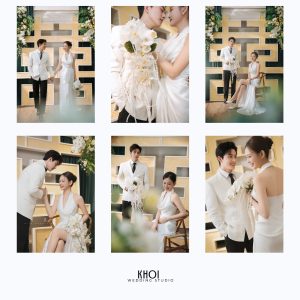 Bộ ảnh cưới phong cách Hàn Quốc sang trọng và lãng mạn của cặp đôi tại studio.