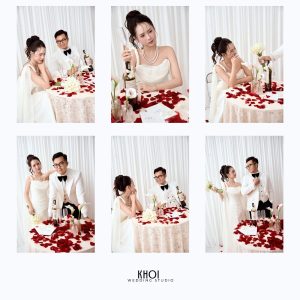 Bộ ảnh cưới pre-wedding lãng mạn và sang trọng của cặp đôi trong studio.
