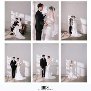 Bộ ảnh cưới phong cách Hàn Quốc sang trọng và nhẹ nhàng tại studio.