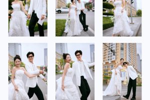 Bộ ảnh cưới pre-wedding lãng mạn của cặp đôi trên đường phố với phong cách Hàn Quốc nhẹ nhàng và trong trẻo.
