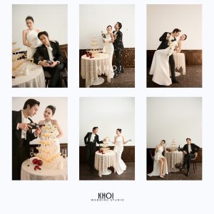 Bộ ảnh pre-wedding sang trọng và lãng mạn của cặp đôi trong studio.