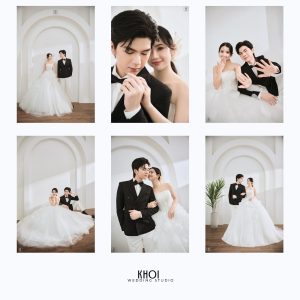 Bộ sưu tập ảnh cưới pre-wedding phong cách Hàn Quốc sang trọng và lãng mạn tại studio.