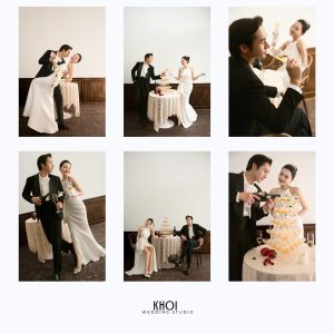 Bộ ảnh pre-wedding sang trọng và lãng mạn của cặp đôi trong studio.