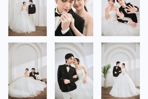 Bộ ảnh cưới pre-wedding phong cách Hàn Quốc sang trọng và lãng mạn của cặp đôi tại studio.