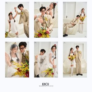 Bộ ảnh pre-wedding phong cách Hàn Quốc nhẹ nhàng và lãng mạn của cặp đôi tại studio.