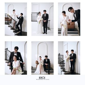 Bộ ảnh pre-wedding phong cách Hàn Quốc sang trọng và nhẹ nhàng của cặp đôi tại studio.